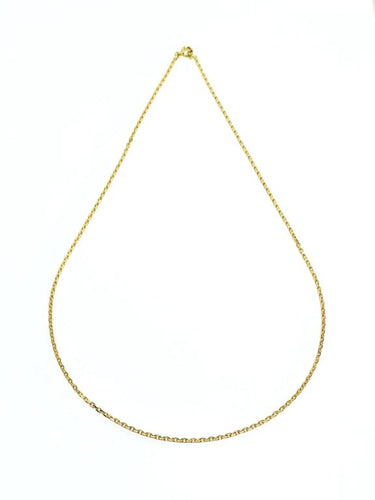 Collier Chaîne maille forçat en or jaune 18 carats 58 Facettes
