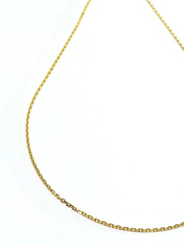 Collier Chaîne maille forçat en or jaune 18 carats 58 Facettes