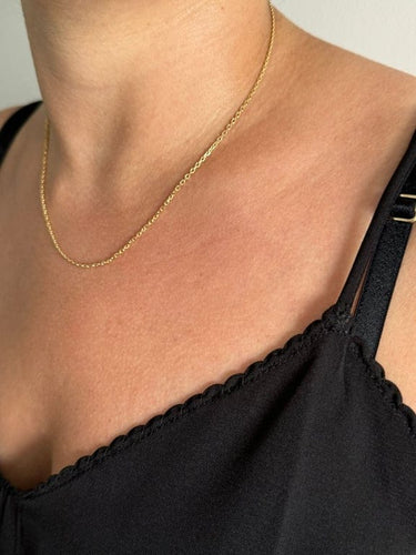Collier Chaîne maille forçat en or jaune 18 carats 58 Facettes