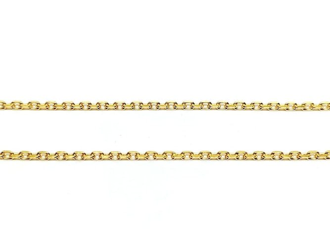 Collier Chaîne maille forçat en or jaune 18 carats 58 Facettes