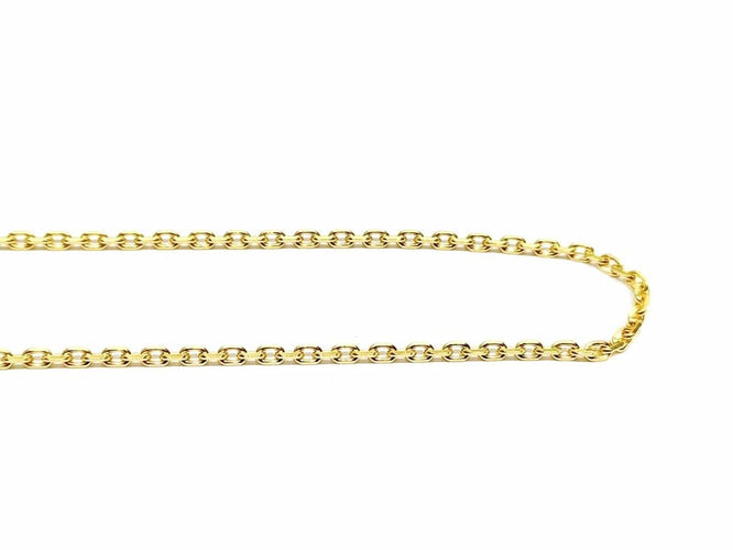 Collier Chaîne maille forçat en or jaune 18 carats 58 Facettes