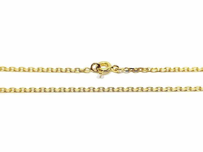 Collier Chaîne maille forçat en or jaune 18 carats 58 Facettes
