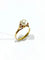Bague 51 Bague en or jaune 18 carats avec perle 58 Facettes