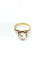 Bague 51 Bague en or jaune 18 carats avec perle 58 Facettes