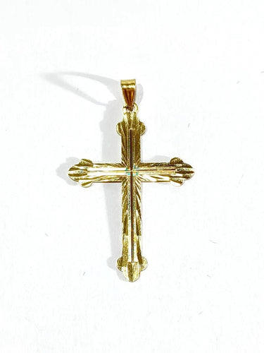 Pendentif Pendentif croix en or rose 18 carats 58 Facettes