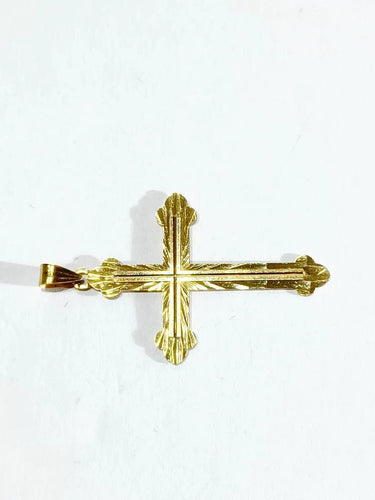 Pendentif Pendentif croix en or rose 18 carats 58 Facettes