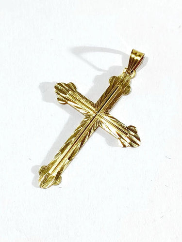 Pendentif Pendentif croix en or rose 18 carats 58 Facettes