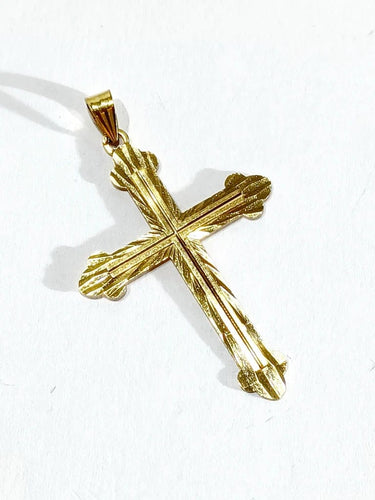 Pendentif Pendentif croix en or rose 18 carats 58 Facettes