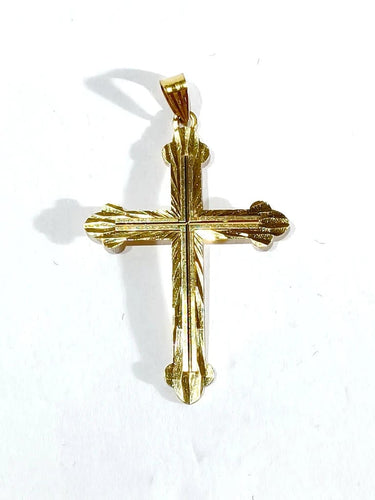 Pendentif Pendentif croix en or rose 18 carats 58 Facettes