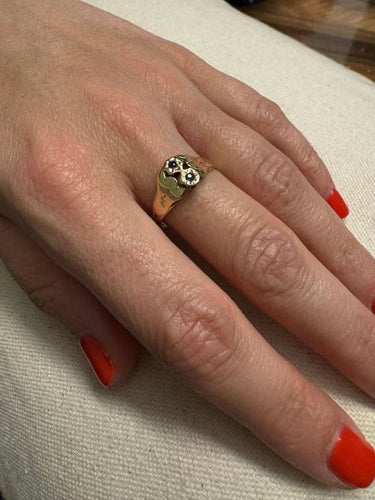 Bague 63.5 Art nouveau - Bague en or rose et jaune 18 carats et saphirs 58 Facettes