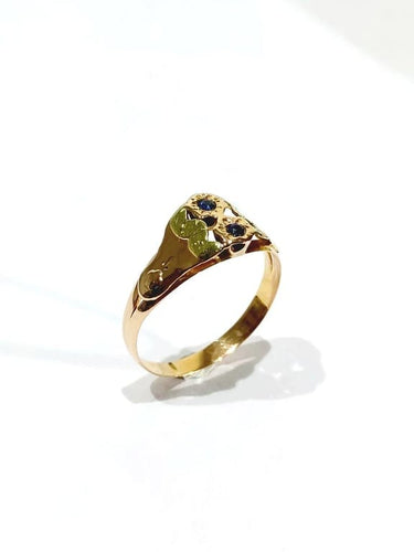 Bague 63.5 Art nouveau - Bague en or rose et jaune 18 carats et saphirs 58 Facettes