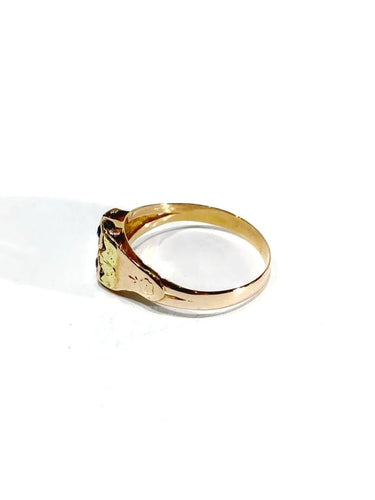 Bague 63.5 Art nouveau - Bague en or rose et jaune 18 carats et saphirs 58 Facettes