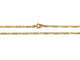 Collier Chaîne maille Figaro en or jaune 18 carats 58 Facettes