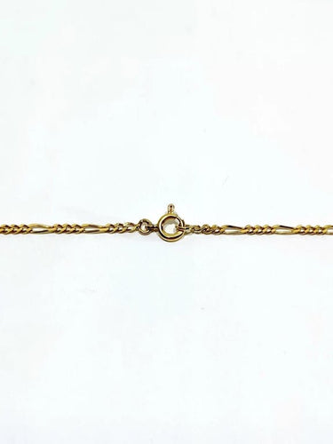 Collier Chaîne maille Figaro en or jaune 18 carats 58 Facettes