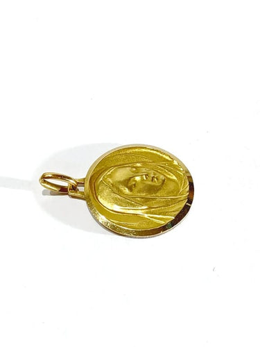 Pendentif Médaille Vierge - Pendentif en or jaune 18 carats 58 Facettes