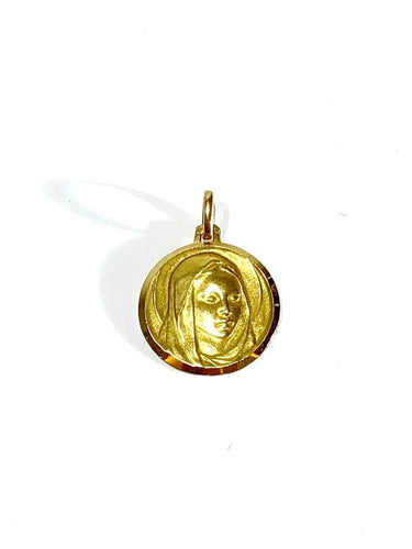 Pendentif Médaille Vierge - Pendentif en or jaune 18 carats 58 Facettes