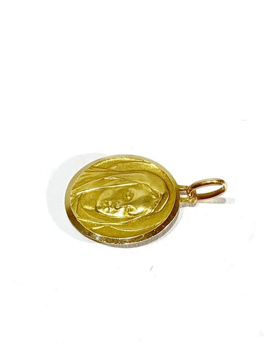 Pendentif Médaille Vierge - Pendentif en or jaune 18 carats 58 Facettes
