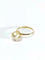 Bague 53.5 Bague en or jaune 18 carats et perle 58 Facettes