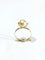 Bague 53.5 Bague en or jaune 18 carats et perle 58 Facettes