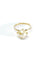Bague 53.5 Bague en or jaune 18 carats et perle 58 Facettes