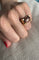 Bague 54 Constellation - Bague en or rose et rubis synthétiques 58 Facettes