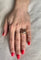 Bague 54 Constellation - Bague en or rose et rubis synthétiques 58 Facettes