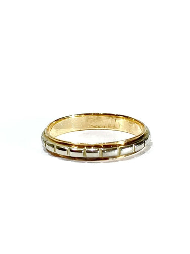 Bague 51 Alliance - Bague en or rose et blanc 18 carats 58 Facettes