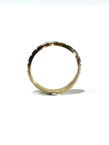 Bague 51 Alliance - Bague en or rose et blanc 18 carats 58 Facettes