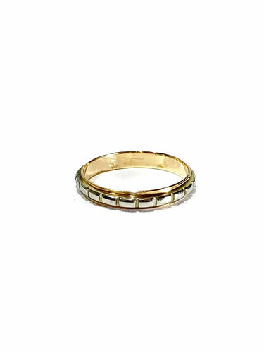 Bague 51 Alliance - Bague en or rose et blanc 18 carats 58 Facettes