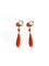 Boucles d'oreilles Boucles d'oreilles pendantes en or jaune 18 carats et corail 58 Facettes