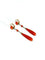 Boucles d'oreilles Boucles d'oreilles pendantes en or jaune 18 carats et corail 58 Facettes