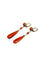 Boucles d'oreilles Boucles d'oreilles pendantes en or jaune 18 carats et corail 58 Facettes