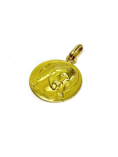 Pendentif Médaille du Christ en or jaune 18 carats 58 Facettes