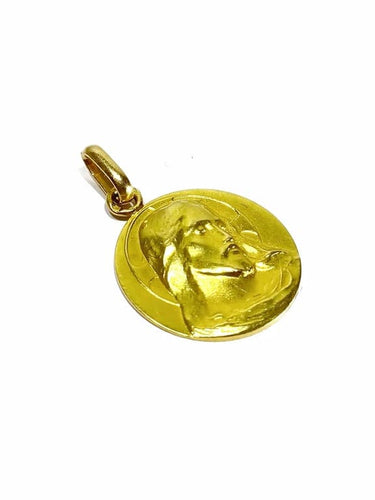 Pendentif Médaille du Christ en or jaune 18 carats 58 Facettes