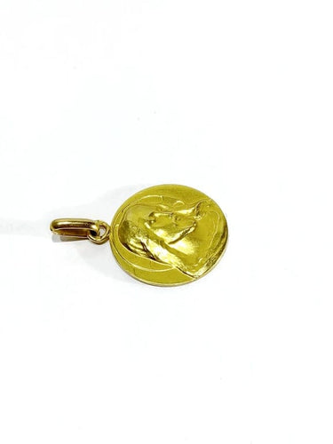 Pendentif Médaille du Christ en or jaune 18 carats 58 Facettes