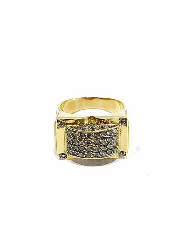 Bague 57 Bague pavée en or 18 carats avec 44 diamants 58 Facettes