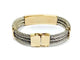 Bracelet Bracelet en or jaune 18 carats et argent à câbles tressés 58 Facettes