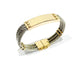 Bracelet Bracelet en or jaune 18 carats et argent à câbles tressés 58 Facettes