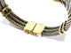 Bracelet Bracelet en or jaune 18 carats et argent à câbles tressés 58 Facettes
