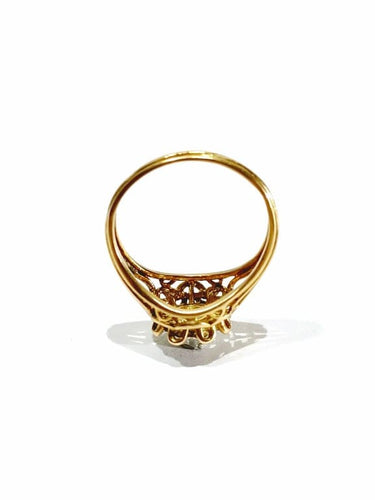Bague 55 Bague en or rose 18 carats et diamant taille brillant 58 Facettes