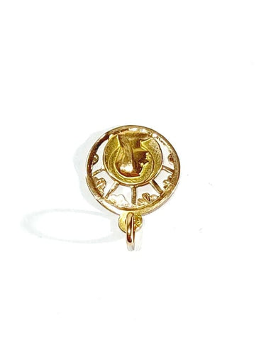 Pendentif Médaille Vierge Marie ajourée en or rose 18 carats 58 Facettes