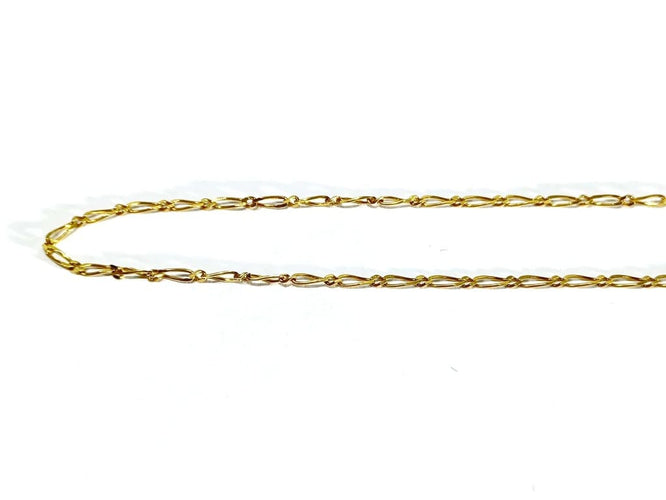 Collier Chaîne maille cheval en or jaune 18 carats 58 Facettes