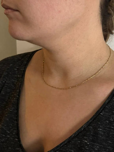 Collier Chaîne maille cheval en or jaune 18 carats 58 Facettes