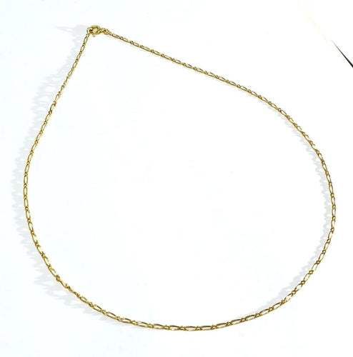 Collier Chaîne maille cheval en or jaune 18 carats 58 Facettes