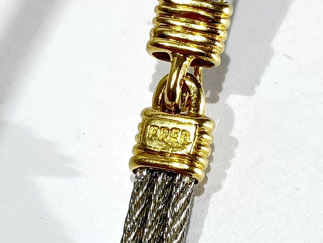 Collier Fred Force 10 - Collier ras de cou en or 18 carats et acier 58 Facettes