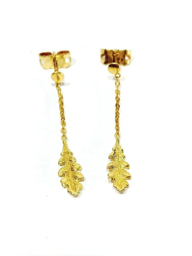 Boucles d'oreilles Boucles d’oreilles pendantes feuilles en or 18 carats 58 Facettes 3483