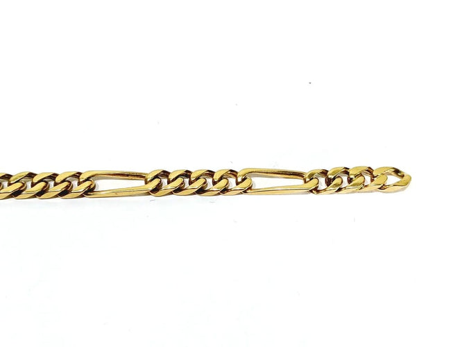 Bracelet Bracelet Figaro en or rose 18 carats 58 Facettes