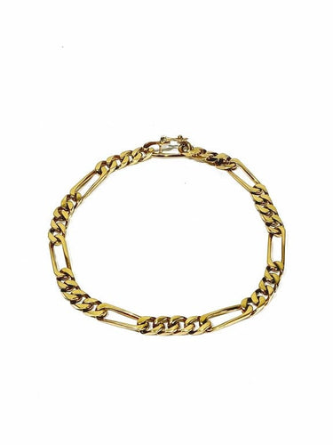 Bracelet Bracelet Figaro en or rose 18 carats 58 Facettes