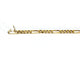 Bracelet Bracelet Figaro en or rose 18 carats 58 Facettes