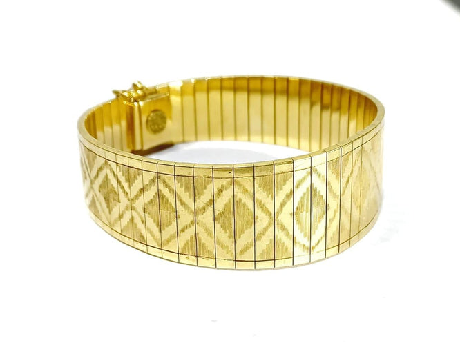 Bracelet Bracelet articulé Art déco en or 18 carats, années 1970 58 Facettes